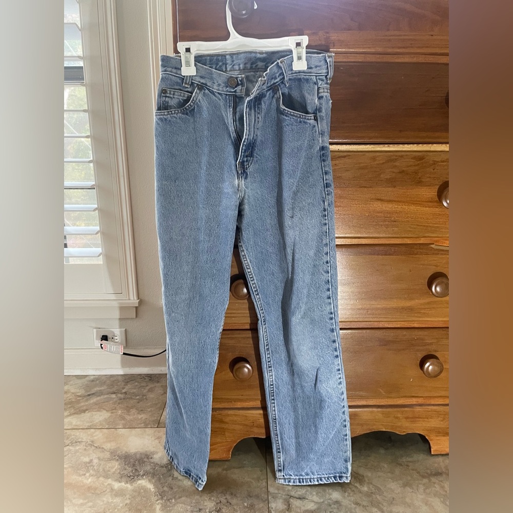 Faded high waisted Arizona jeans. Mom jeans.